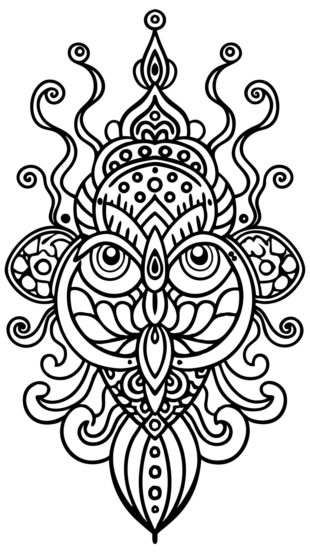 coloring page trippy